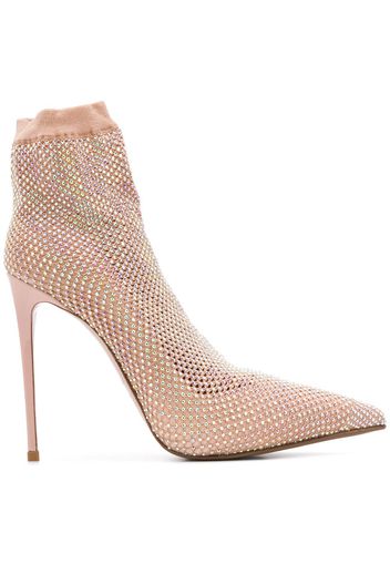 Le Silla Pumps mit Kristallen - Nude