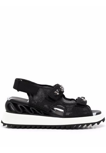 Le Silla Yui Wave slingback flatform sandals - Schwarz