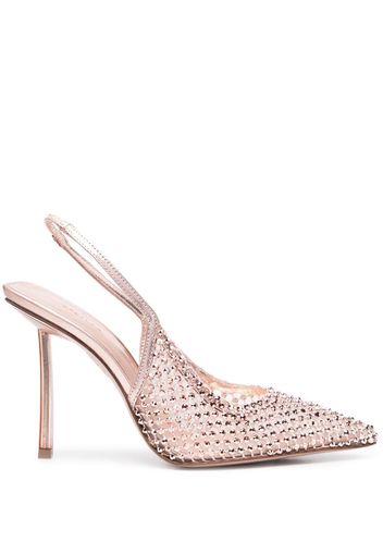 Le Silla rhinestone-embellished 100mm mesh pumps - Rosa