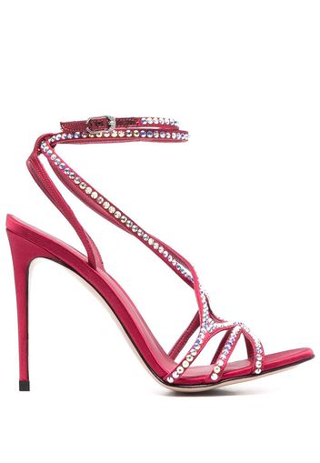 Le Silla Belen 105mm crystal-embellished sandals - Rot