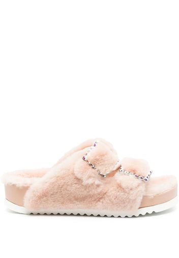 Le Silla Rita buckle-embellished slipper - Nude