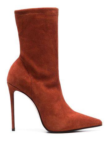 Le Silla Eva suede 120mm boots - Orange