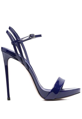 Le Silla Gwen 120mm patent-leather sandals - Blau