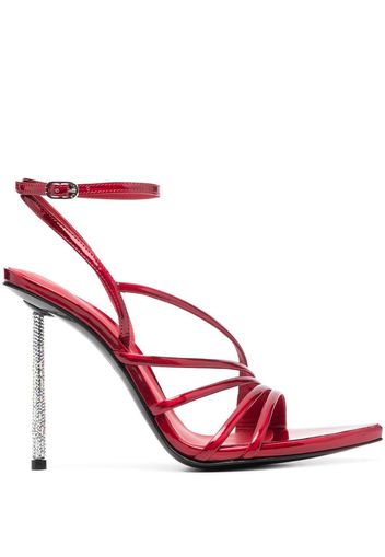 Le Silla Bella 120mm patent-leather sandals - Rot