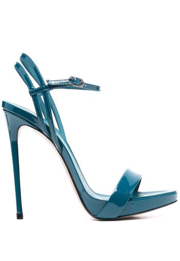 Le Silla Gwen 120mm patent-leather sandals - Blau