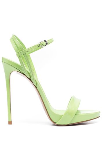 Le Silla Gwen 120mm patent-leather sandals - Grün