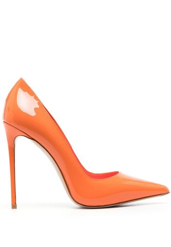 Le Silla Eva 120mm patent-leather pumps - Orange