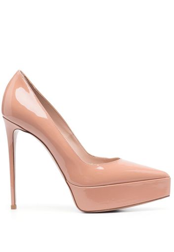 Le Silla Uma 125mm patent-leather pumps - Nude