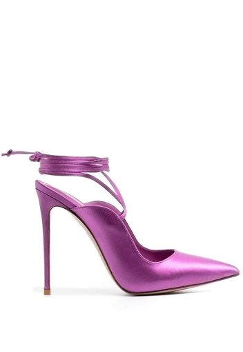 Le Silla Ivy 120mm satin-trim pumps - Violett