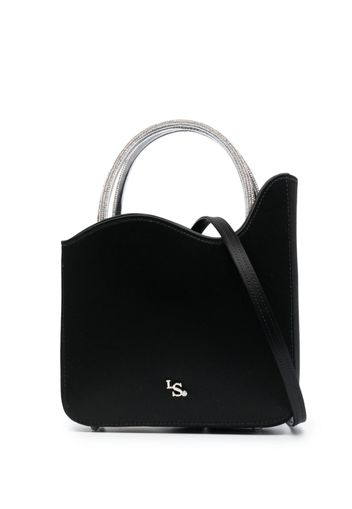 Le Silla micro Ivy satin bag - 294 nero/argento