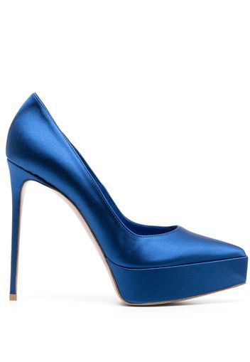 Le Silla Uma 130mm satin pumps - Blau