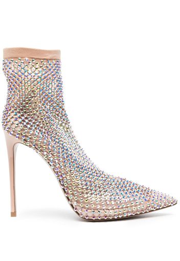 Le Silla Gilda 125mm crystal-embellished pumps - Nude