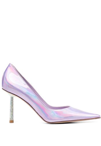 Le Silla Bella iridescent-finish pumps - Violett