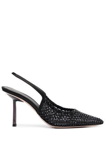 Le Silla rhinestone-embellished slingback stiletto pumpss - Schwarz