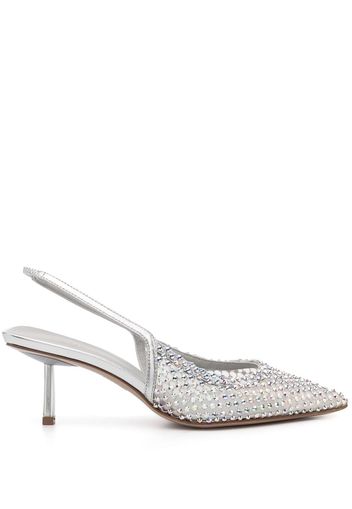 Le Silla Verzierte Slingback-Pumps 70mm - Grau