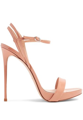 Le Silla Gwen 120mm patent-finish sandals - Nude