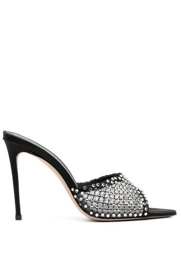 Le Silla Gilda 100mm crystal-embellished mules - Schwarz