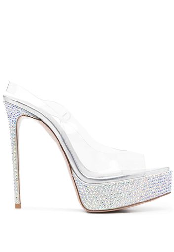 Le Silla Uma 140mm crystal-embellished sandals - Silber