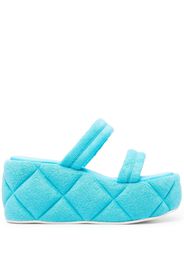 Le Silla quilted-effect platform sandals - Blau