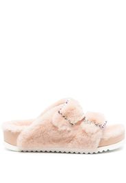 Le Silla Rita buckle-embellished slipper - Nude