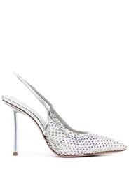 Le Silla crystal-embellished slingback pumps - Silber