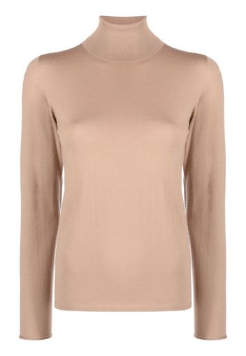 Le Tricot Perugia long-sleeve roll-neck jumper - Nude