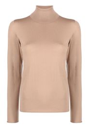 Le Tricot Perugia long-sleeve roll-neck jumper - Nude