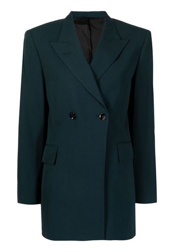 Lemaire double-breasted button blazer - Blau