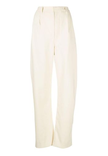 Lemaire straight-leg cotton-blend trousers - Weiß