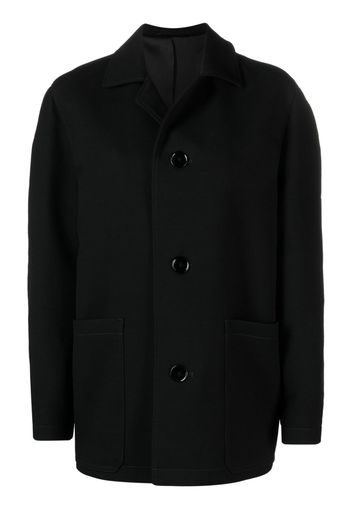 Lemaire curved-shoulder button-front jacket - Schwarz