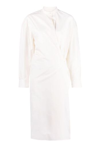 Lemaire twist-detail midi shirtdress - Weiß