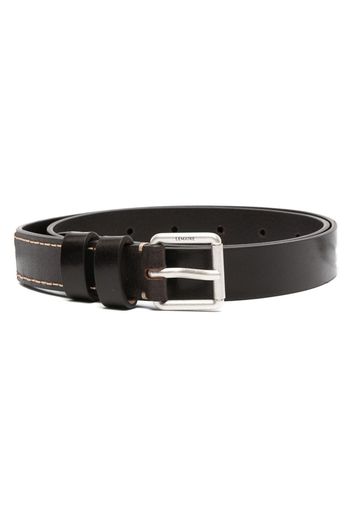 Lemaire logo-engraved buckle leather belt - Braun