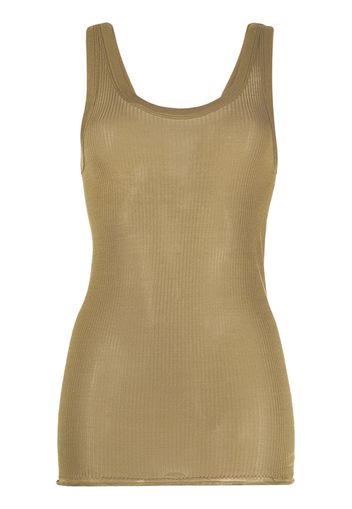 Lemaire ribbed silk jersey tank top - Grün