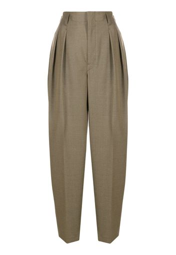 Lemaire wide-leg wool-blend trousers - Nude