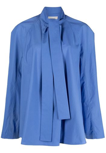 Lemaire tie-neck cotton blouse - Blau