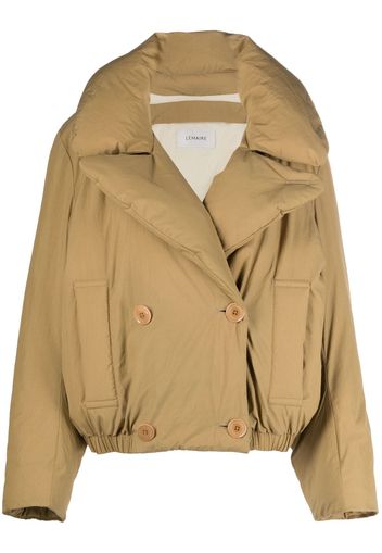 Lemaire wide-lapels puffer jacket - Grün