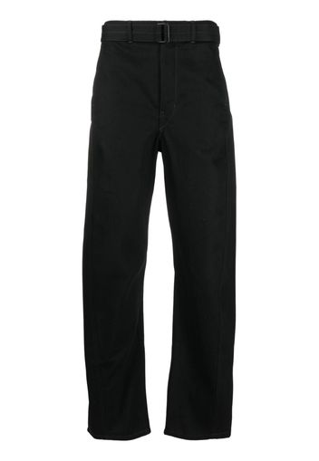 Lemaire belted straight-leg trousers - Schwarz