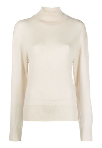 Lemaire funnel-neck wool jumper - Nude