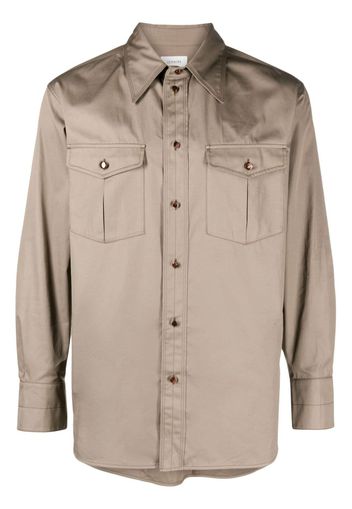 Lemaire long-sleeve cotton shirt - Nude