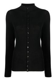 Lemaire high-neck wool cardigan - Schwarz