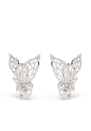 LEO PIZZO 18kt Light Wings Weißgoldohrringe mit Diamanten - Silber