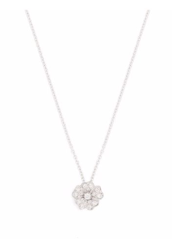 LEO PIZZO 18kt white gold Floral diamond necklace - Silber