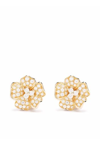 LEO PIZZO 18kt yellow gold Flora diamond earrings - Gelb