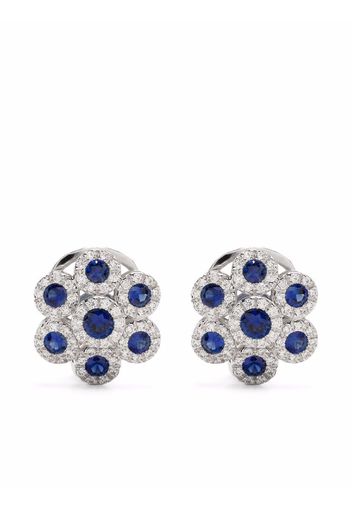 LEO PIZZO 18kt white gold Augusta sapphire and diamond earrings - Silber