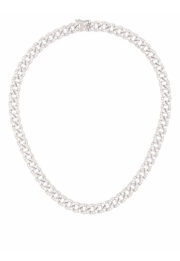 LEO PIZZO 18kt white gold Groumette diamond necklace - Silber