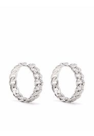 LEO PIZZO 18kt white gold Groumette diamond earrings - Silber