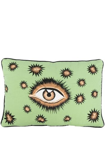 Les-Ottomans x Browns eye-embroidered cushion - Grün