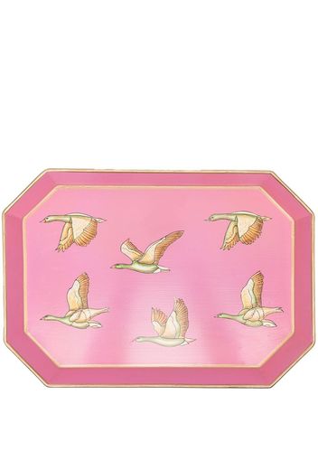 Les-Ottomans hand-painted bird tray - Rosa