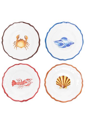 Les-Ottomans La Menagerie Dete salad plates (set of 4) - Weiß