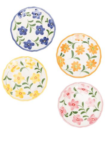 Les-Ottomans Spring hand-painted ceramic plates (set of four) - Weiß